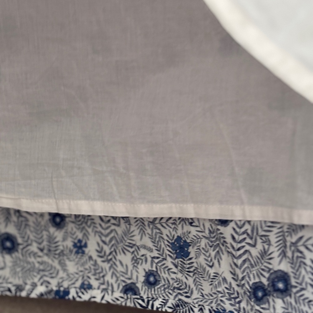J.Crew Floral Blue and White Cotton Dress 2 - Picture 9 of 12